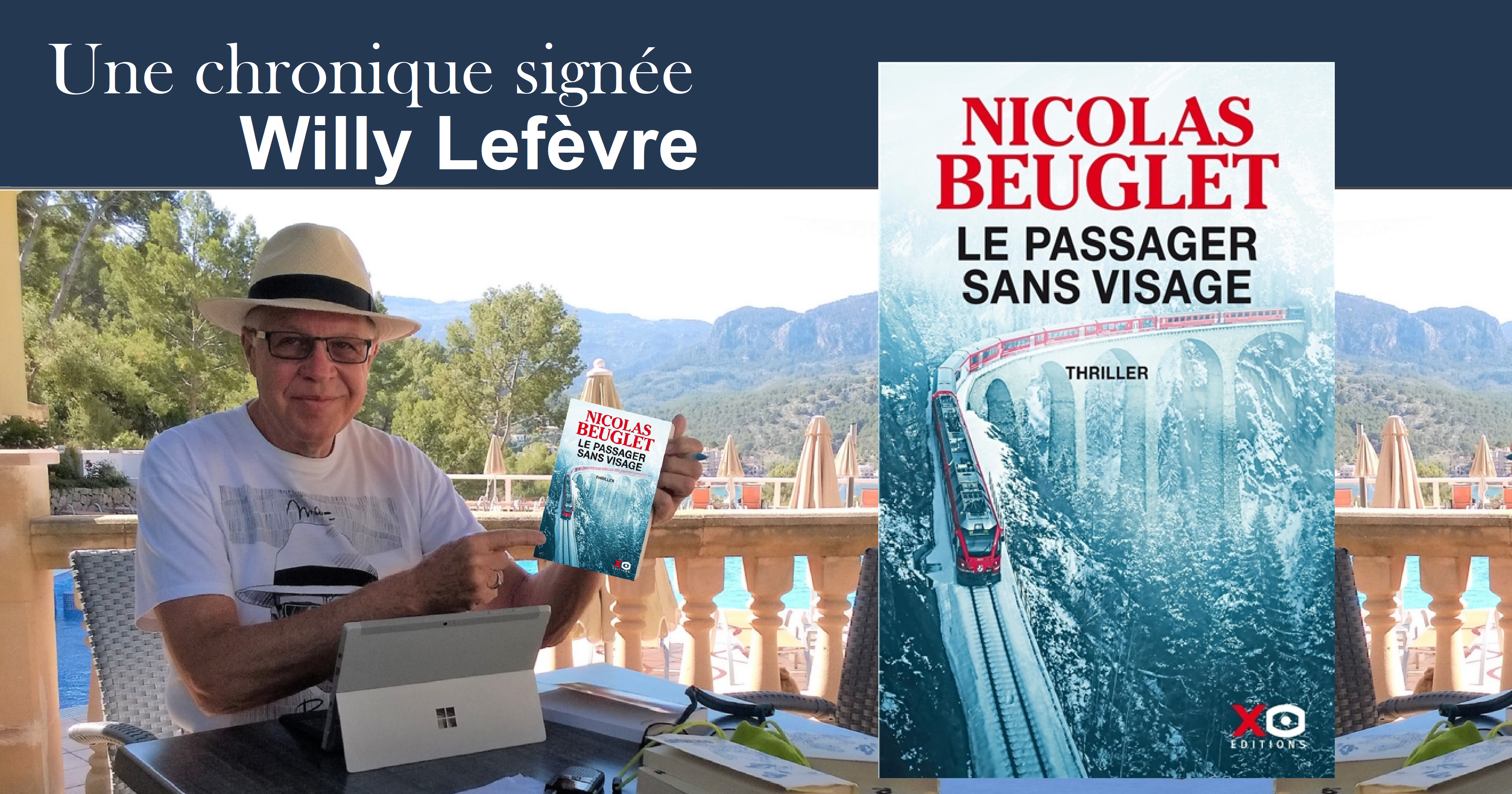 Le passager sans visage – Nicolas Beuglet – XO Éditions – 2021 – ISBN  9782374483610 – Les plaisirs de Marc Page par Willy Lefèvre